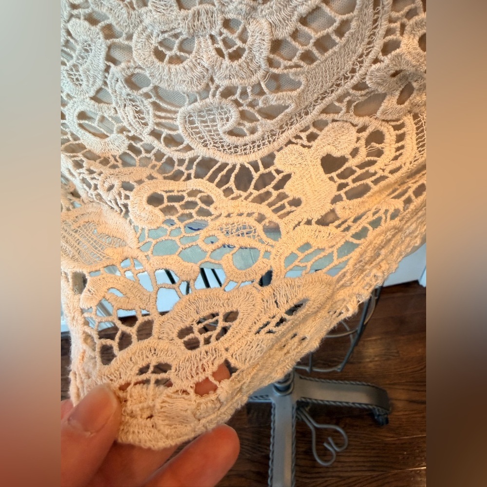 Black Lace Mini Dress Open Back Cowl Neck Cocktail Party S - Picture 6 of 10